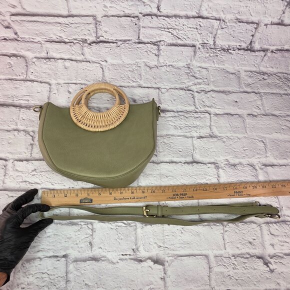 Anthropologie Womens Tote Bag Purse Wicker Handled Boho Crossbody Detachable Str - Picture 8 of 11